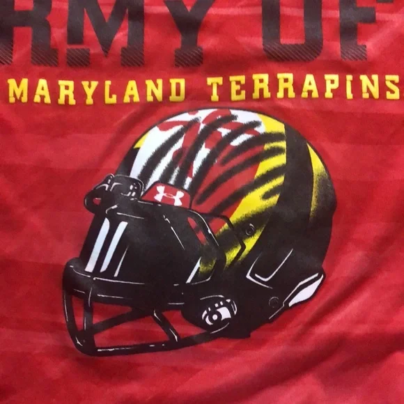 Maryland Terrapins NCAA Under Armour Army of 11 Football Loose Performance Shirt - Picture 5 of 6